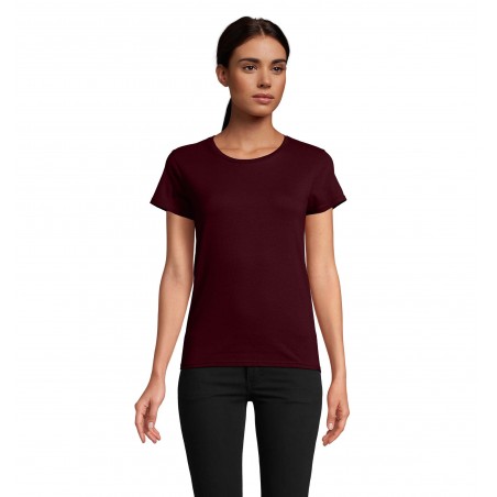 Sol's - Tee-shirt femme jersey col rond ajusté PIONEER WOMEN - Bordeaux