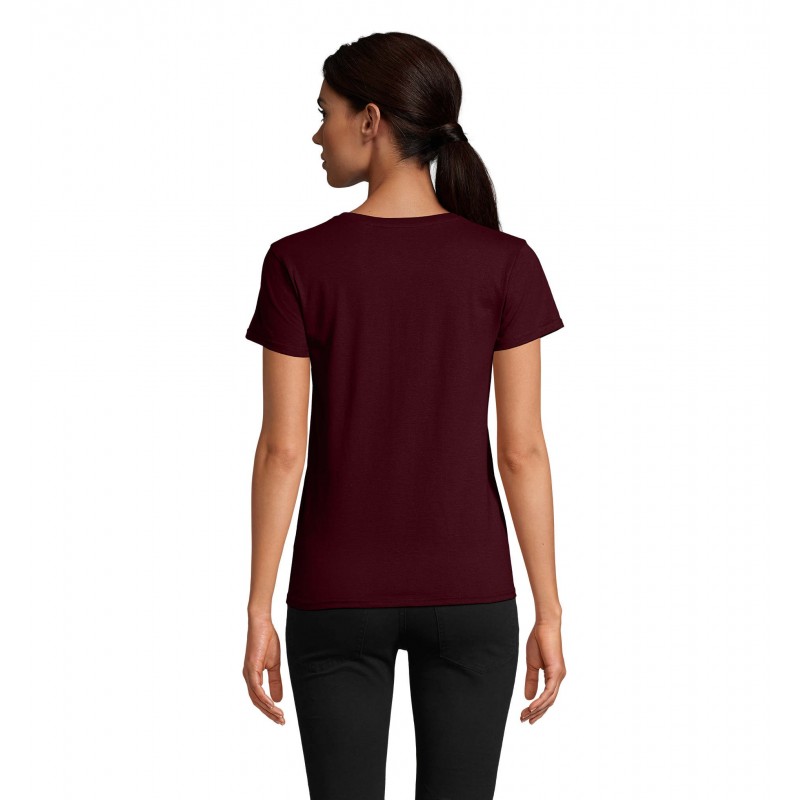 Sol's - Tee-shirt femme jersey col rond ajusté PIONEER WOMEN - Bordeaux