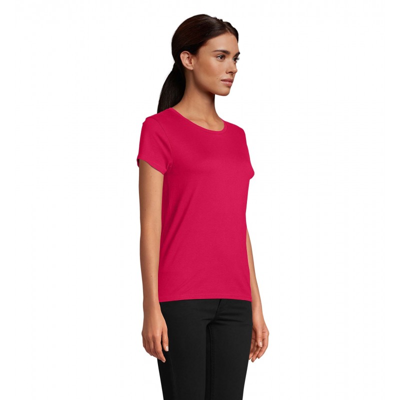 Sol's - Tee-shirt femme jersey col rond ajusté PIONEER WOMEN - Fuchsia