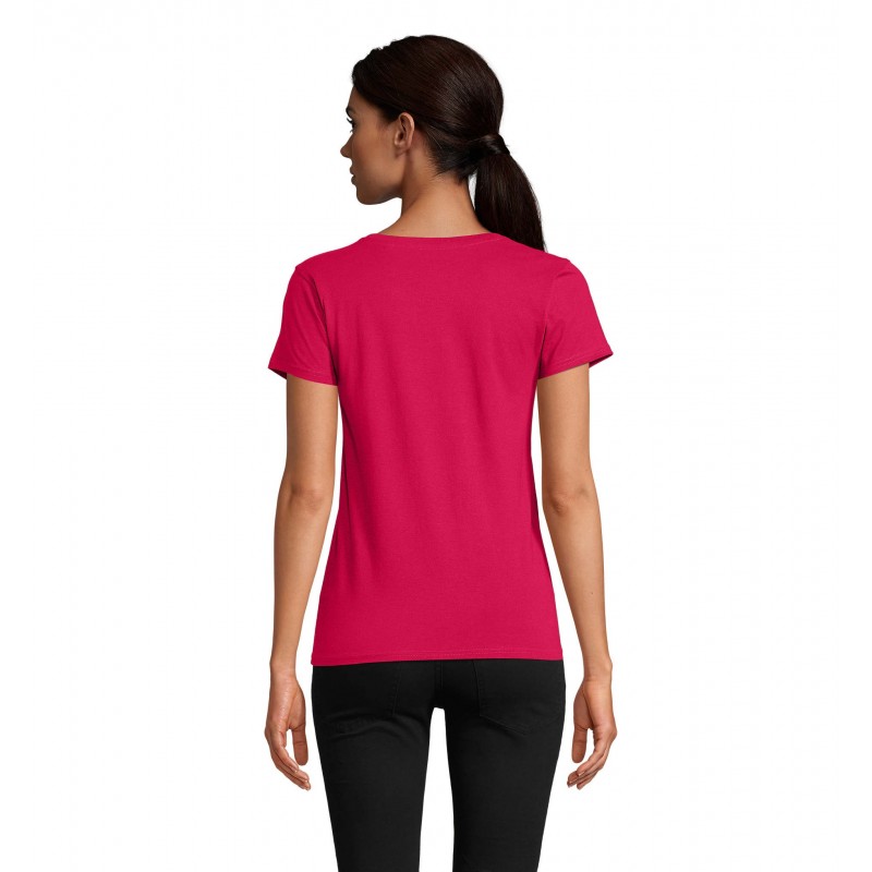 Sol's - Tee-shirt femme jersey col rond ajusté PIONEER WOMEN - Fuchsia