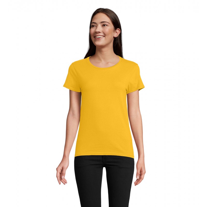 Sol's - Tee-shirt femme jersey col rond ajusté PIONEER WOMEN - Jaune