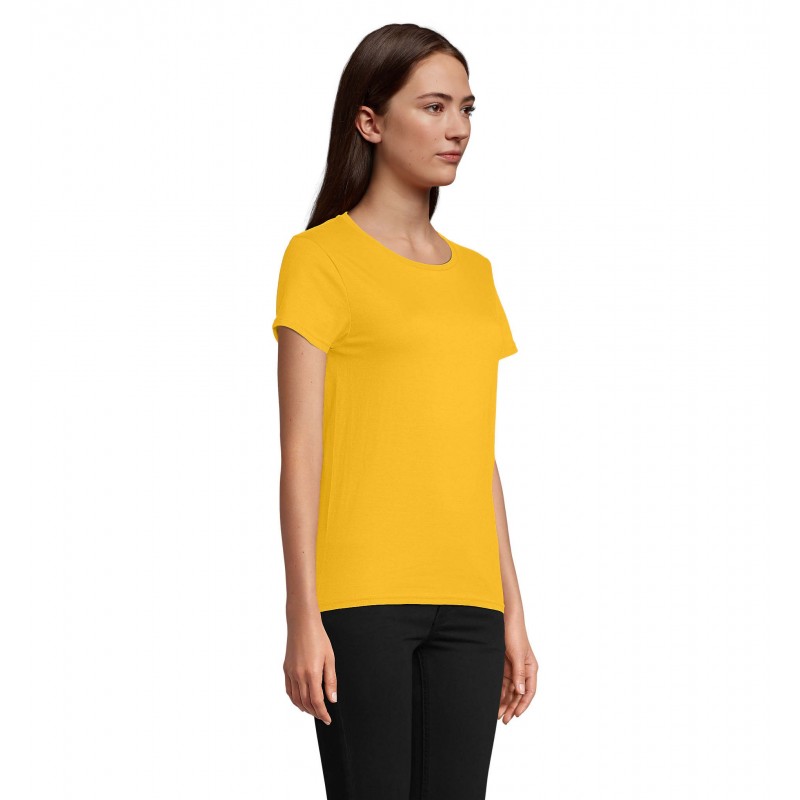 Sol's - Tee-shirt femme jersey col rond ajusté PIONEER WOMEN - Jaune