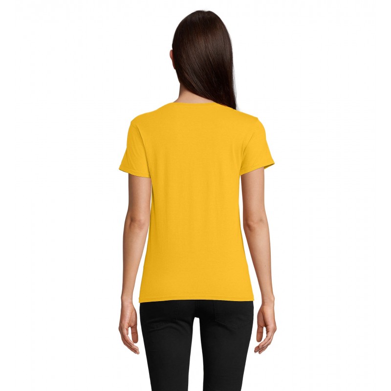 Sol's - Tee-shirt femme jersey col rond ajusté PIONEER WOMEN - Jaune