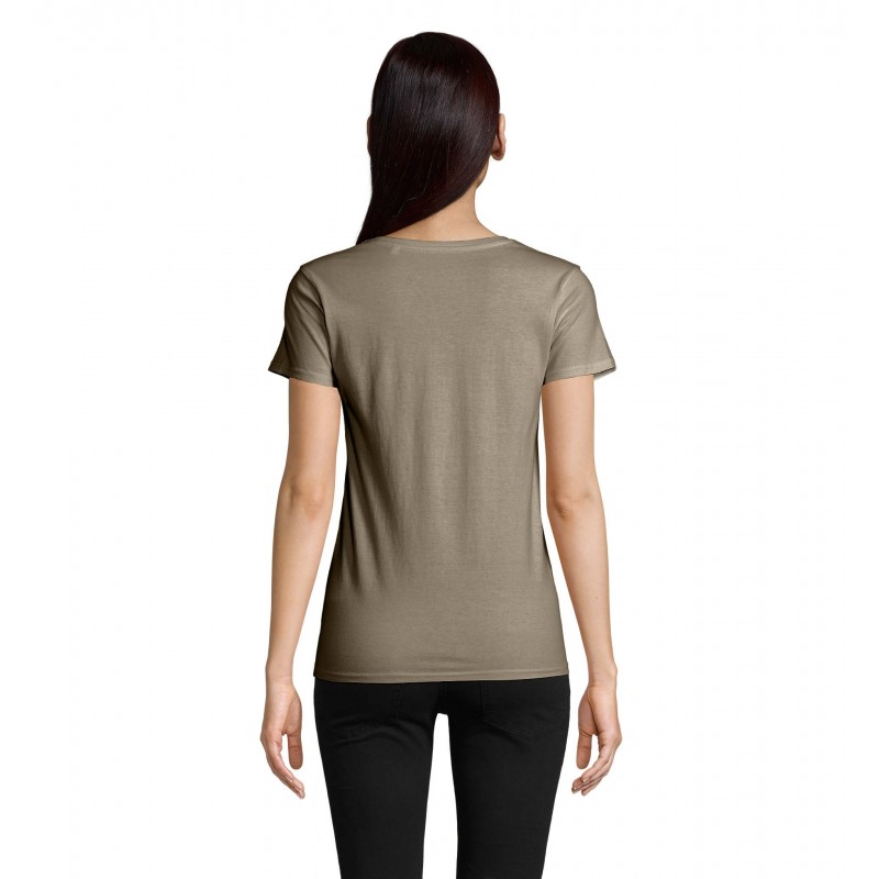 Sol's - Tee-shirt femme jersey col rond ajusté PIONEER WOMEN - Kaki