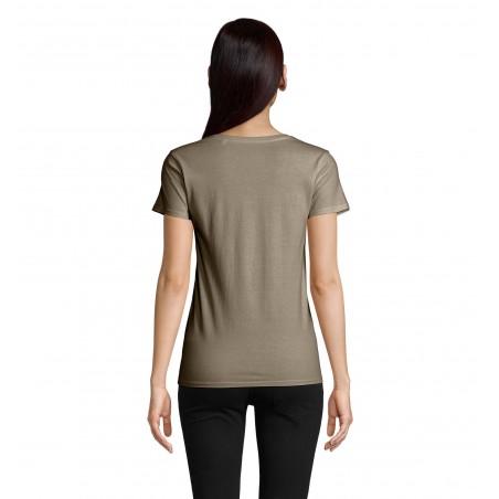 Sol's - Tee-shirt femme jersey col rond ajusté PIONEER WOMEN - Kaki