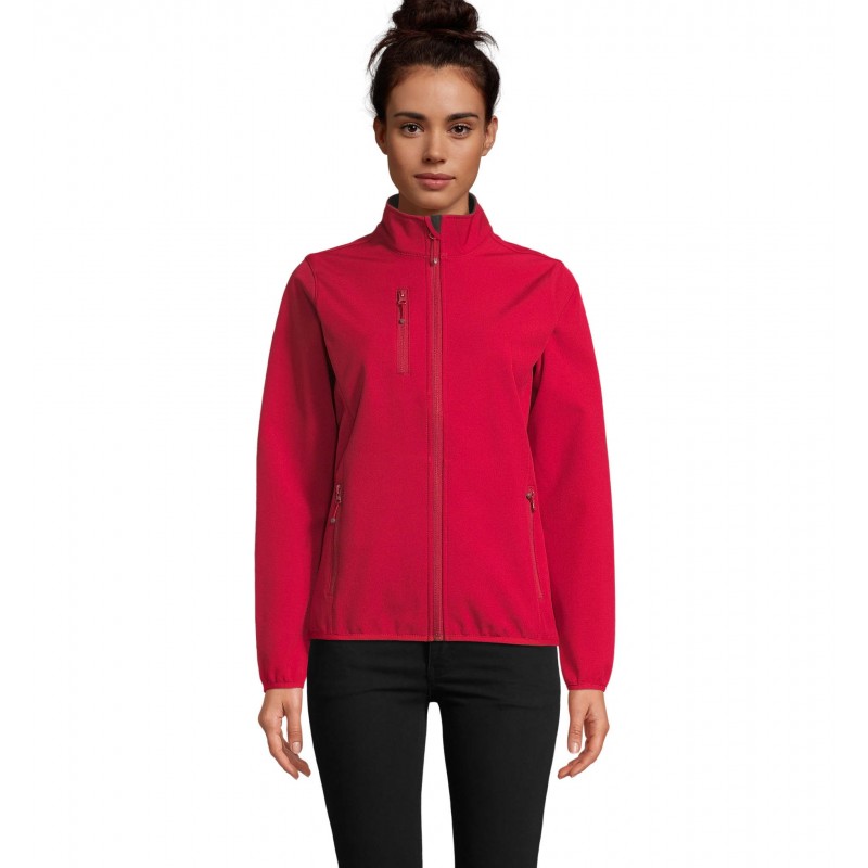 Sol's - Veste femme zippée softshell FALCON WOMEN - Rouge Piment