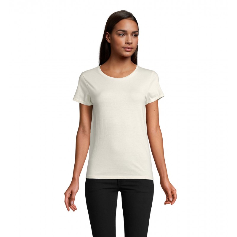 Sol's - Tee-shirt femme jersey col rond ajusté PIONEER WOMEN - Naturel