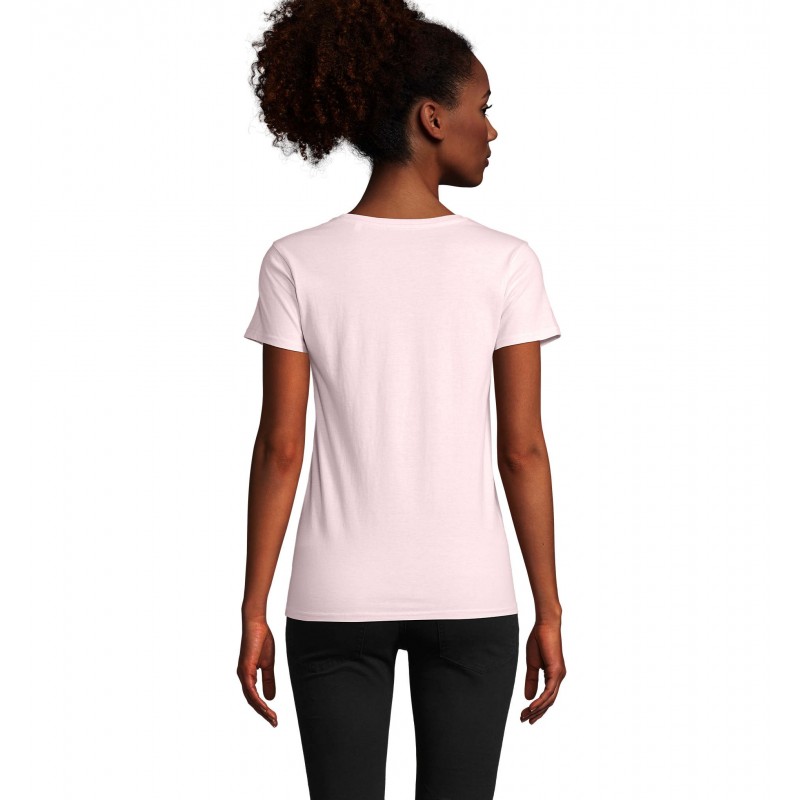 Sol's - Tee-shirt femme jersey col rond ajusté PIONEER WOMEN - Rose Pâle