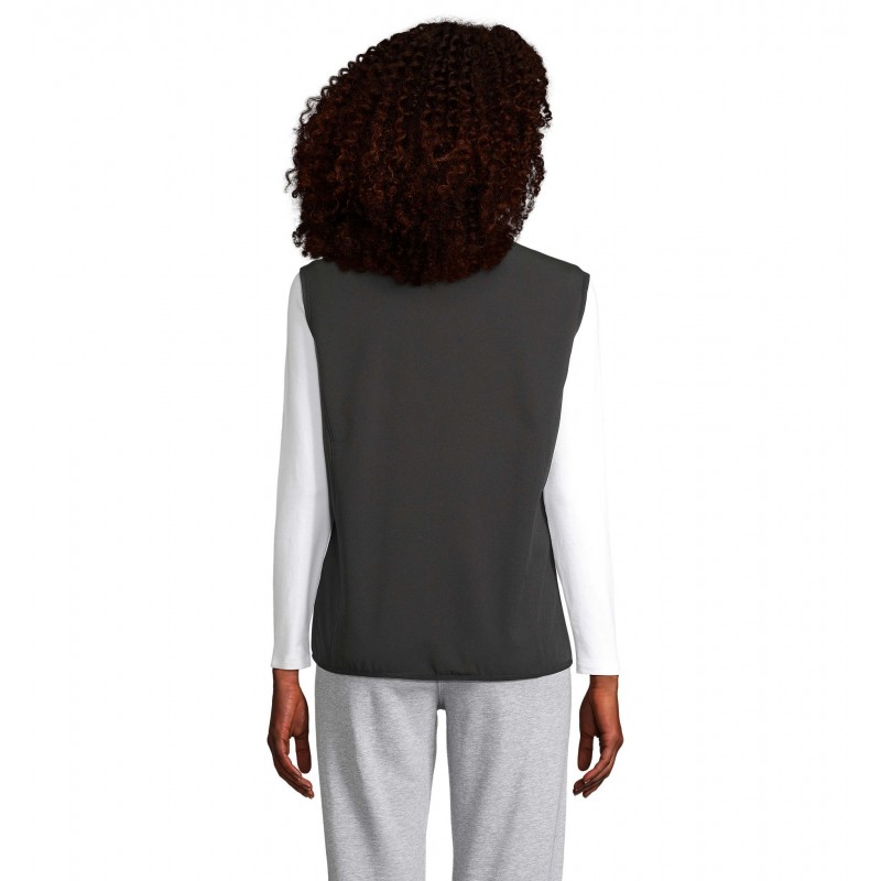 Sol's - Veste femme zippée softshell sans manche FALCON BW WOMEN - Noir