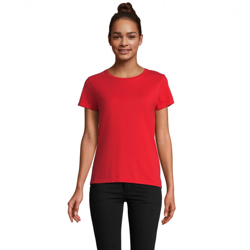 Sol's - Tee-shirt femme jersey col rond ajusté PIONEER WOMEN - Rouge Vif