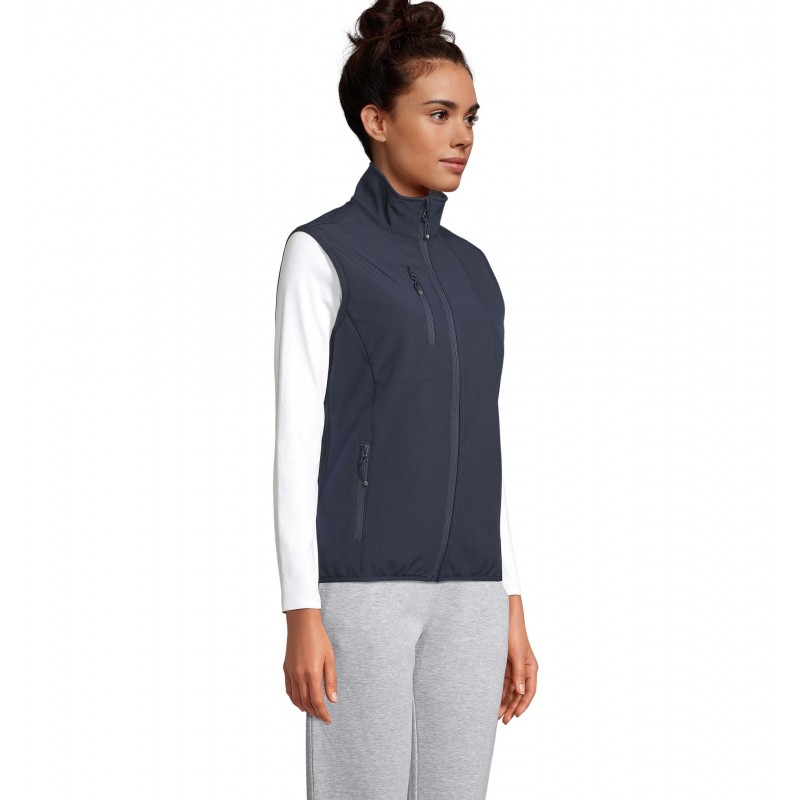 Sol's - Veste femme zippée softshell sans manche FALCON BW WOMEN - Bleu Abysse