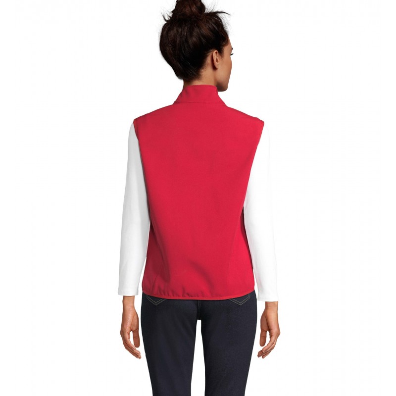 Sol's - Veste femme zippée softshell sans manche FALCON BW WOMEN - Rouge Piment