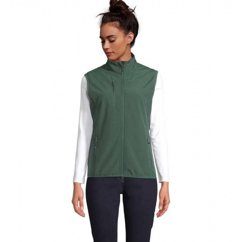 Sol's - Veste femme zippée softshell sans manche FALCON BW WOMEN - Vert Forêt
