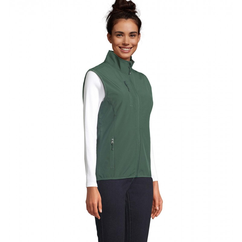 Sol's - Veste femme zippée softshell sans manche FALCON BW WOMEN - Vert Forêt