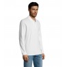 Sol's - Polo piqué manches longues homme PERFECT LSL MEN - Blanc