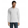 Sol's - Polo piqué manches longues homme PERFECT LSL MEN - Blanc Chiné