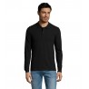 Sol's - Polo piqué manches longues homme PERFECT LSL MEN - Noir