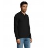 Sol's - Polo piqué manches longues homme PERFECT LSL MEN - Noir