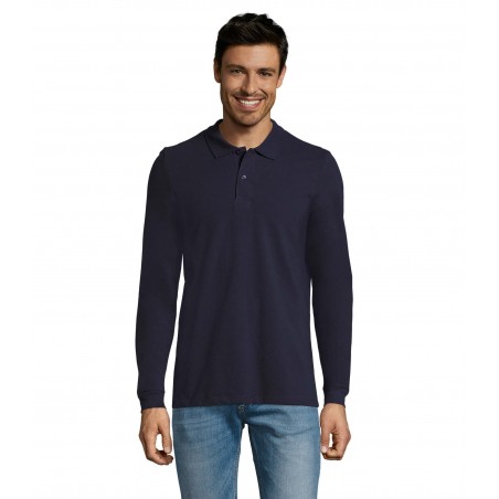 Sol's - Polo piqué manches longues homme PERFECT LSL MEN - French Marine