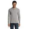 Sol's - Polo piqué manches longues homme PERFECT LSL MEN - Gris Chiné