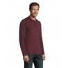 Sol's - Polo piqué manches longues homme PERFECT LSL MEN - Oxblood Chiné