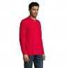 Sol's - Polo piqué manches longues homme PERFECT LSL MEN - Rouge