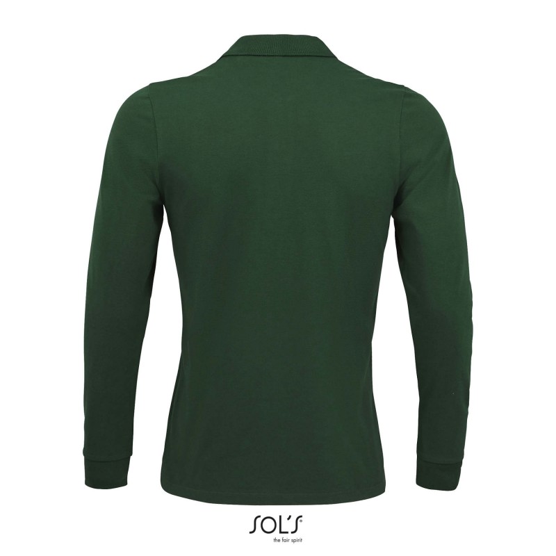 Sol's - Polo piqué manches longues homme PERFECT LSL MEN - Vert Bouteille