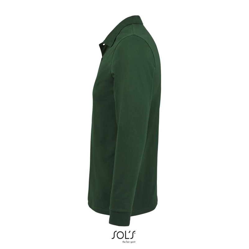 Sol's - Polo piqué manches longues homme PERFECT LSL MEN - Vert Bouteille