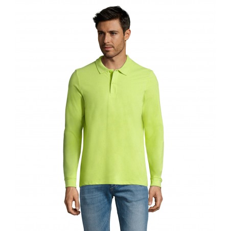 Sol's - Polo piqué manches longues homme PERFECT LSL MEN - Vert Pomme