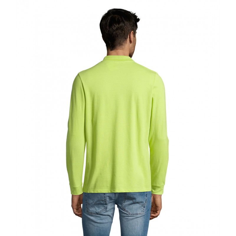 Sol's - Polo piqué manches longues homme PERFECT LSL MEN - Vert Pomme