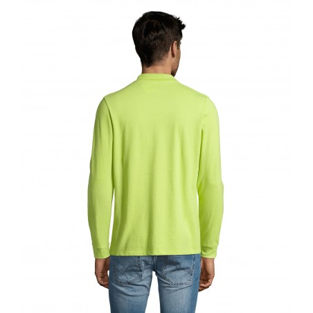 Sol's - Polo piqué manches longues homme PERFECT LSL MEN - Vert Pomme