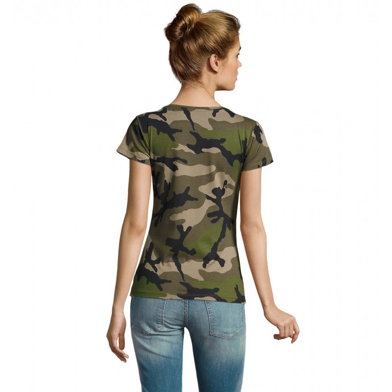 Sol's - Tee-shirt femme col rond CAMO WOMEN - Camo