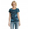 Sol's - Tee-shirt femme col rond CAMO WOMEN - Camo Bleu