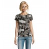 Sol's - Tee-shirt femme col rond CAMO WOMEN - Camo Gris