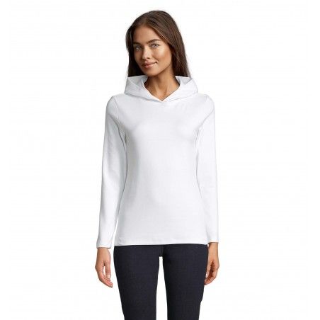 Neoblu - Tee-shirt avec capuche femme LOUIS WOMEN - Blanc Optique