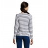 Sol's - Tee-shirt femme manches longues rayé MARINE WOMEN - Blanc / Marine