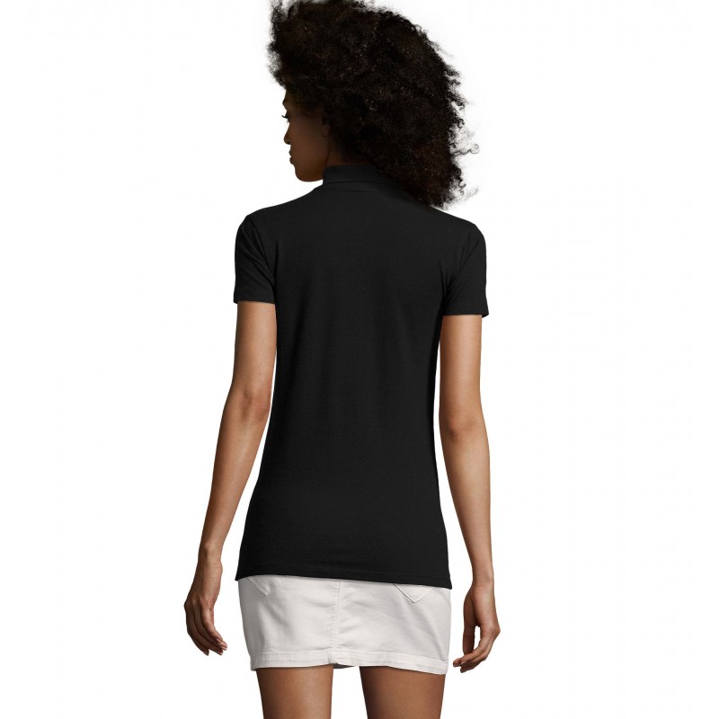 Sol's - Polo coton élasthanne femme PHOENIX WOMEN - Noir