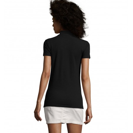 Sol's - Polo coton élasthanne femme PHOENIX WOMEN - Noir