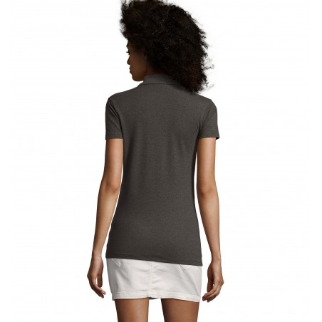 Sol's - Polo coton élasthanne femme PHOENIX WOMEN - Anthracite Chiné