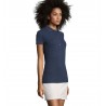Sol's - Polo coton élasthanne femme PHOENIX WOMEN - Denim Chiné