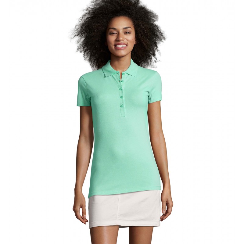 Sol's - Polo coton élasthanne femme PHOENIX WOMEN - Mint