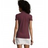 Sol's - Polo coton élasthanne femme PHOENIX WOMEN - Oxblood Chiné