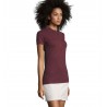Sol's - Polo coton élasthanne femme PHOENIX WOMEN - Oxblood Chiné