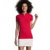 Sol's - Polo coton élasthanne femme PHOENIX WOMEN - Rouge