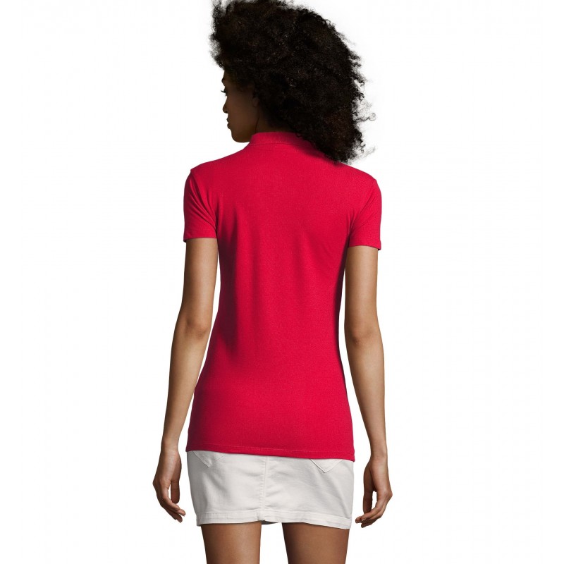 Sol's - Polo coton élasthanne femme PHOENIX WOMEN - Rouge