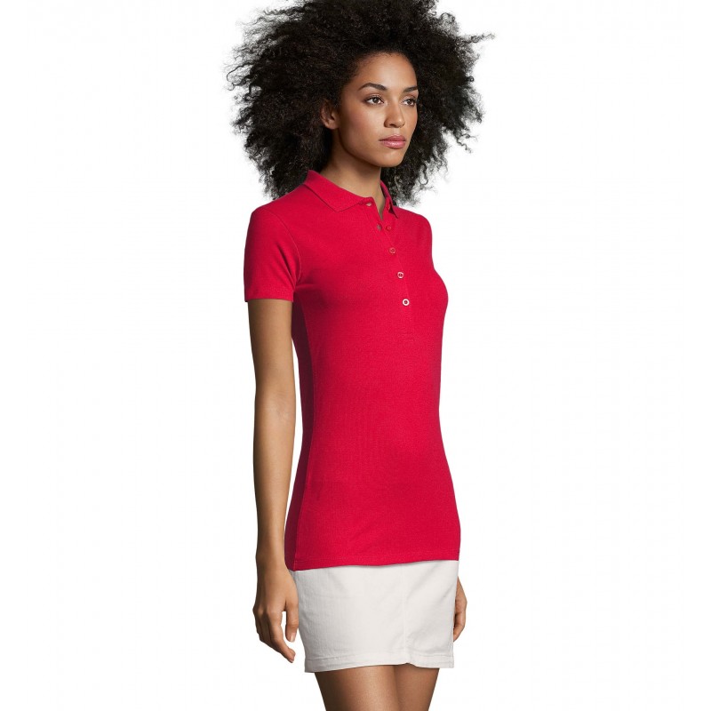 Sol's - Polo coton élasthanne femme PHOENIX WOMEN - Rouge