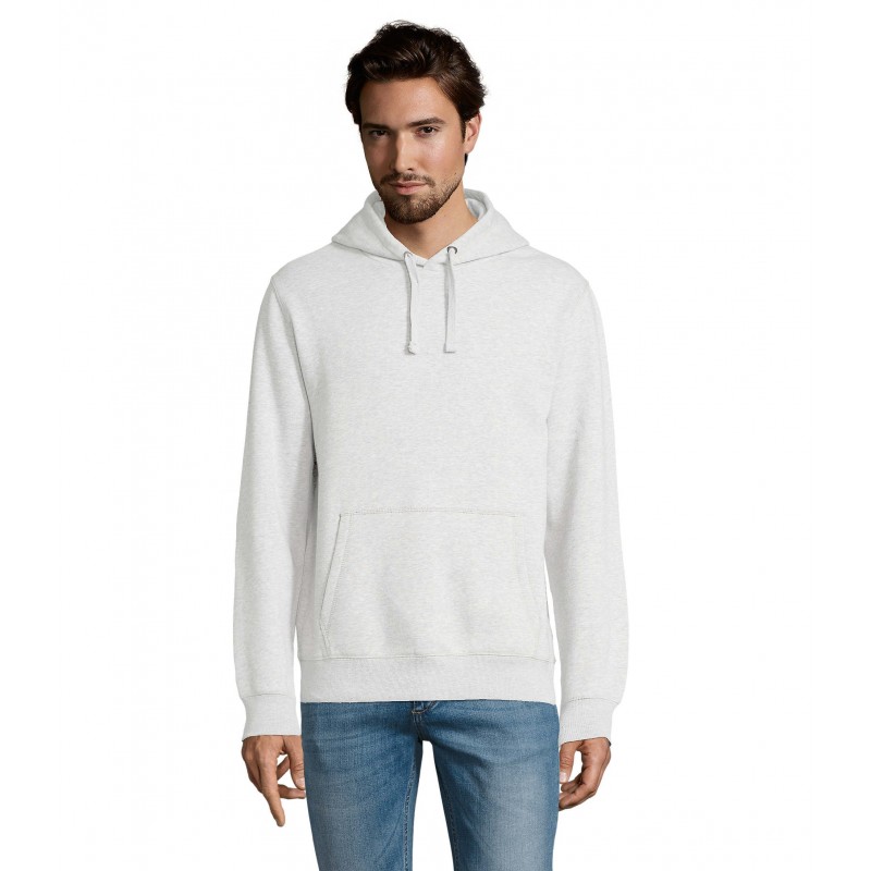 Sol's - Sweat-shirt homme à capuche SPENCER - Blanc Chiné