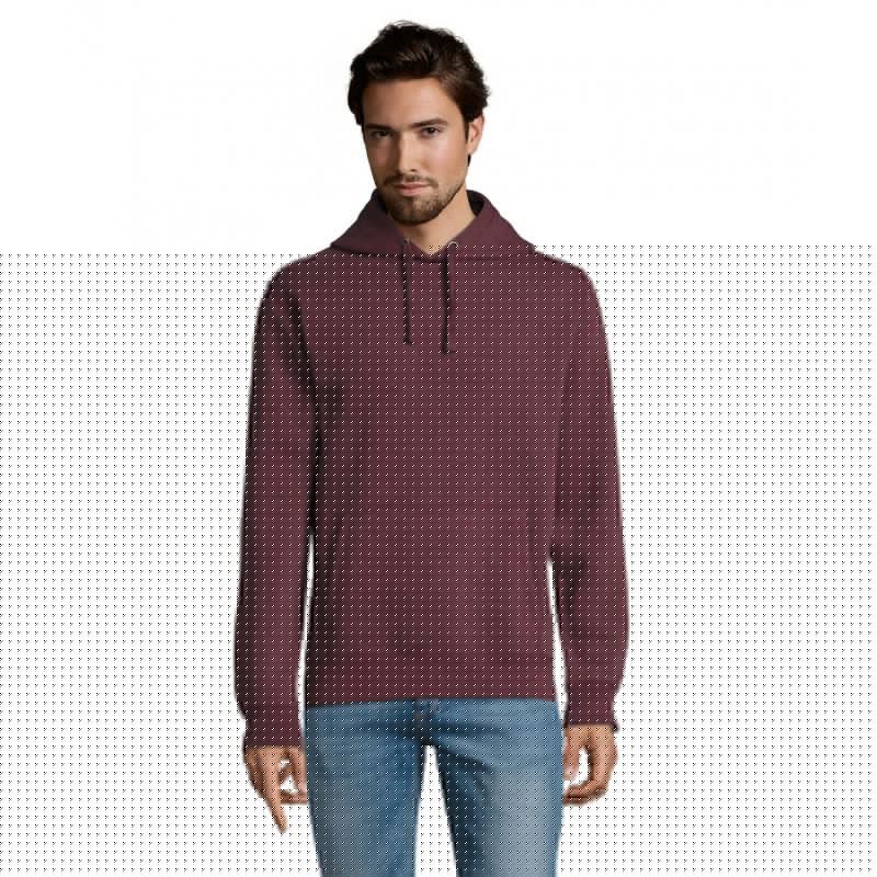 Sol's - Sweat-shirt homme à capuche SPENCER - Oxblood Chiné