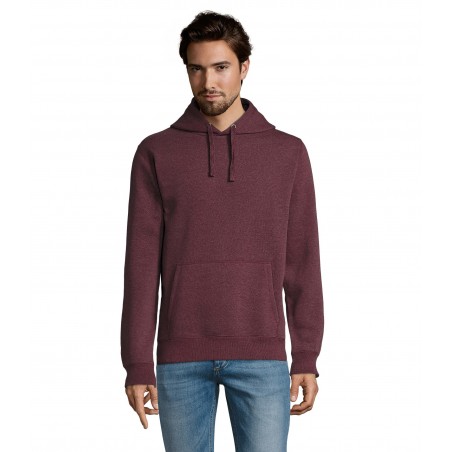 Sol's - Sweat-shirt homme à capuche SPENCER - Oxblood Chiné