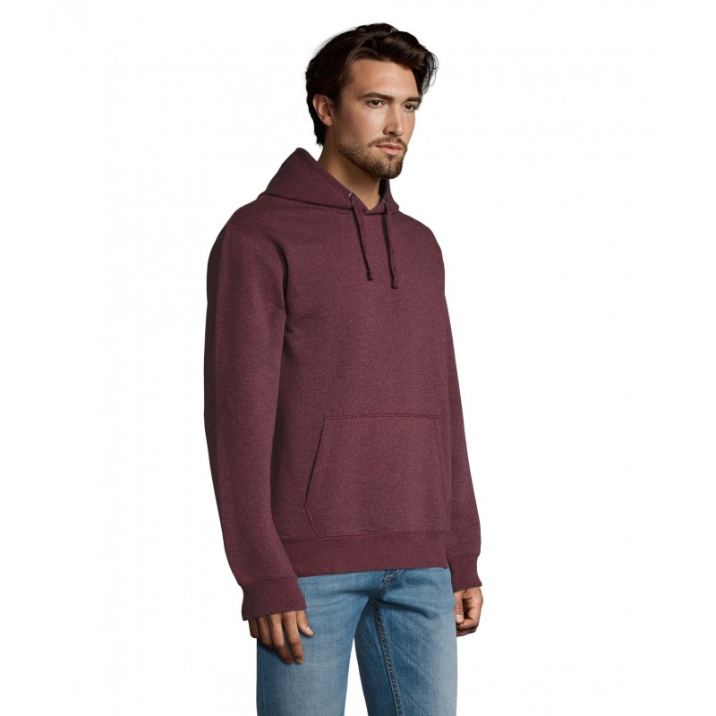 Sol's - Sweat-shirt homme à capuche SPENCER - Oxblood Chiné
